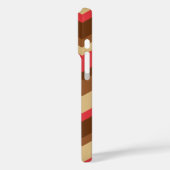 茶色と赤の秋の幾何学的なジグザグ Case-Mate iPhoneケース (裏面 / 左)