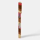 茶色と赤の秋の幾何学的なジグザグ Case-Mate iPhoneケース (裏面 / 右)