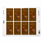 茶色と赤の鶏肉ビアラベル ラベル (フルシート)