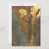 茶色と金のエレガントラグジュアリー シックな大理石パーティー 招待状 (裏面)