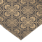 茶色と金ゴールドのアートデコのタイル テーブルクロス (アングル)