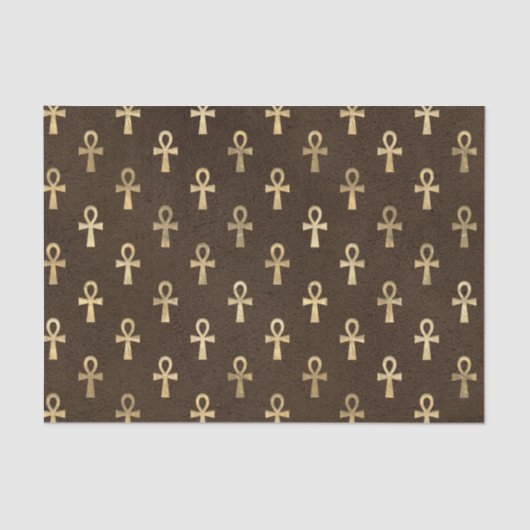 茶色と金ゴールドのエジプト文字 薄葉紙 (正面)