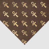 茶色と金ゴールドのエジプト文字 薄葉紙 (詳細)