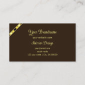 茶色と金ゴールドのデコパターン（の模様が）あるア 名刺 (裏面)