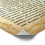 茶色と金ゴールドのデシデラタ詩 ポスター (角)