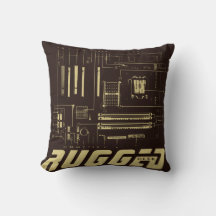 茶色と金ゴールドの堅牢なギークマザーボード技術