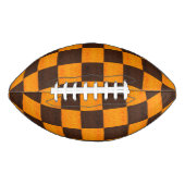 茶色と金ゴールドチェックのパターン、 アメリカンフットボール (正面)