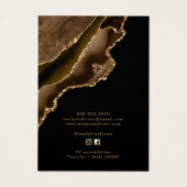 茶色と金ゴールド瑪瑙のジュエリー表示カード (裏面)