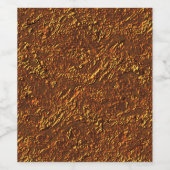 茶色と金色がかったラスティックなレンガのスタイル ワインラベル (シングルラベル)