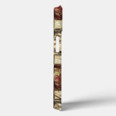 茶色と金色の染み、彫り込んだ長方形の絵 Case-Mate iPhoneケース (裏面 / 右)