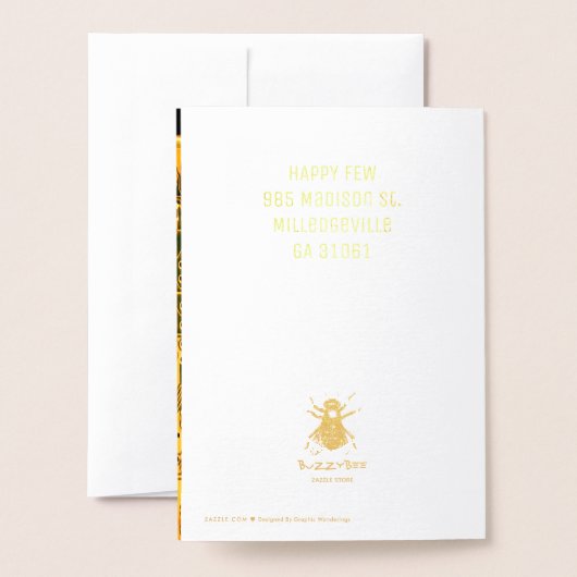 茶色と金色のPCB基板 電子回路のプリント 箔カード (裏面封筒付き)