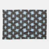 茶色と青のおもしろい キッチンタオル (横)