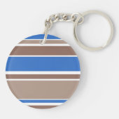 茶色と青のストライプ キーホルダー (裏面)