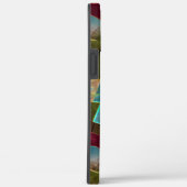 茶色と青の斑点のある彫刻されたワックス Case-Mate iPhoneケース (裏面 / 右)