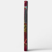 茶色と青の斑点のある彫刻されたワックス Case-Mate iPhoneケース (裏面 / 左)