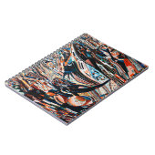 茶色と青の木製ボートの積み重ね ノートブック (左側)