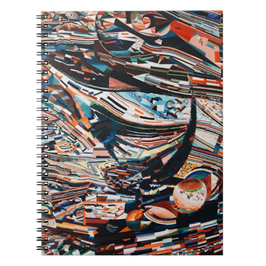 茶色と青の木製ボートの積み重ね ノートブック (正面)