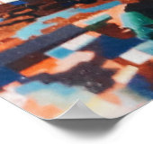 茶色と青の木製ボートの積み重ね ポスター (角)