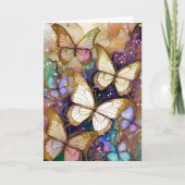 茶色と青の蝶 カード (正面)