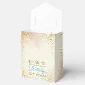 茶色と青の風船と雲を持つテディベア フェイバーボックス (オープン)