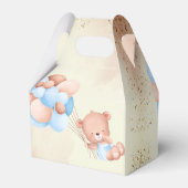 茶色と青の風船を持つテディベア フェイバーボックス (裏面サイド)