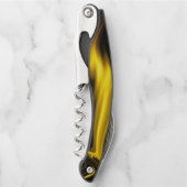 茶色と黄色のカーブ。 ソムリエナイフ (正面)