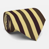 茶色と黄色のタイストライプのプ ネクタイ (ロール)