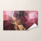 茶色と黄色のモザイク バスタオルセット (ハンドタオル)