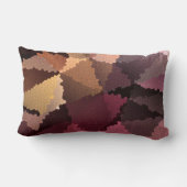 茶色と黄色のモザイク ランバークッション (裏面)