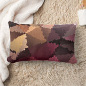 茶色と黄色のモザイク ランバークッション (ブランケット)