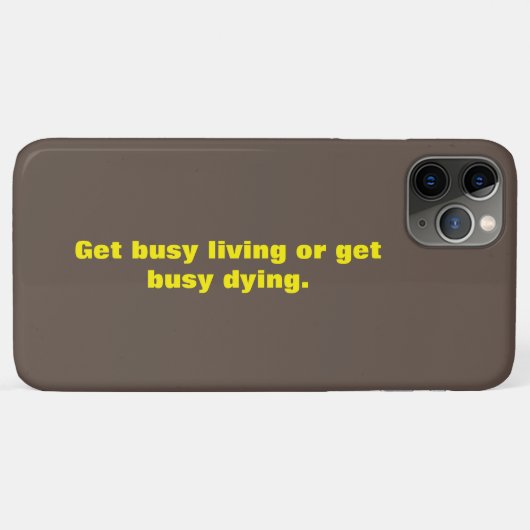茶色と黄色の引用文文字デザイン小 Case-Mate iPhoneケース (裏面(横))
