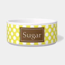 茶色と黄色の水玉模様のパターン（名前）