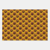 茶色と黄色の渦巻き抽象芸術 パーソナライズされた ラッピングペーパーシート (正面2)