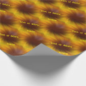 茶色と黄色の渦巻き抽象芸術 パーソナライズされた ラッピングペーパー (角)