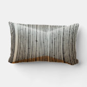 茶色と黒のイラストレーション ランバークッション (裏面)