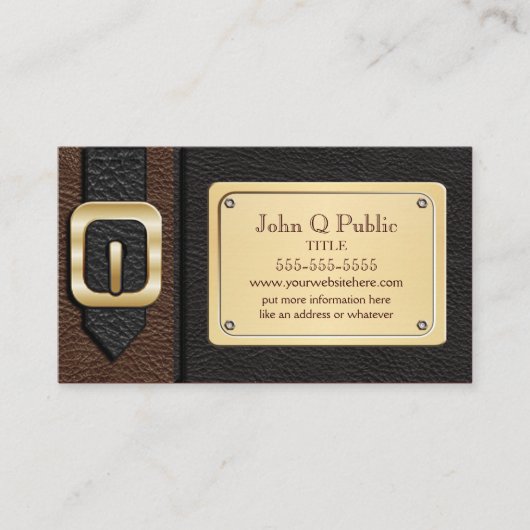 茶色と黒のサドルバッグ 名刺 (正面)