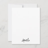 茶色と黒のストライプパターンパーソナライズされた ノートカード (正面)