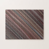 茶色と黒のスリムな対角線ストライプ材 ジグソーパズル (横)