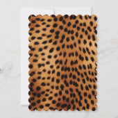 茶色と黒のチーズ動物 招待状 (裏面)