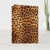 茶色と黒のチーターの動物の柄 カード (裏面)