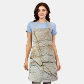 茶色と黒のテクスチャ加工が可能な石 エプロン (着用した状態)