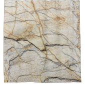 茶色と黒のテクスチャ加工が可能な石 シャワーカーテン (正面)