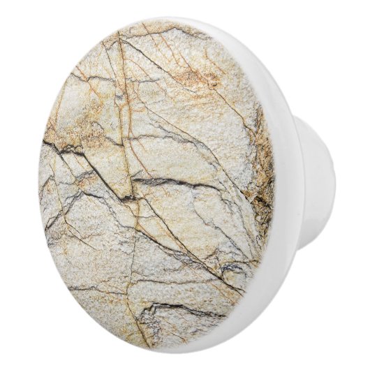 茶色と黒のテクスチャ加工が可能な石 セラミックノブ (右)