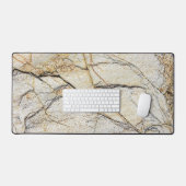 茶色と黒のテクスチャ加工が可能な石 デスクマット (キーボード&マウス)