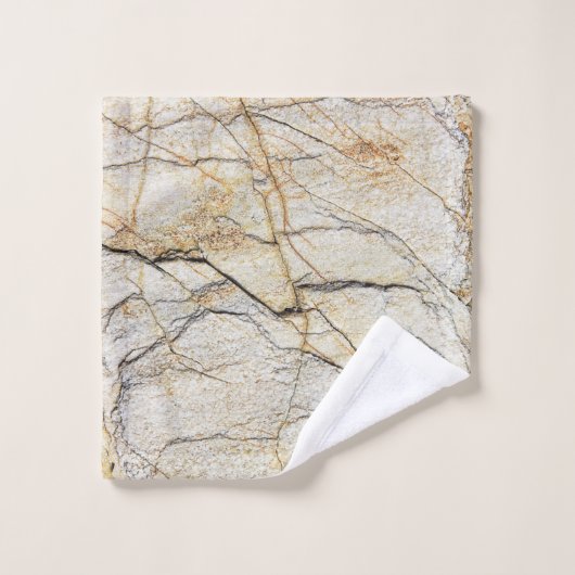 茶色と黒のテクスチャ加工が可能な石 バスタオルセット (ウォッシュタオル)