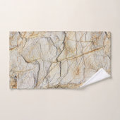 茶色と黒のテクスチャ加工が可能な石 バスタオルセット (ハンドタオル)