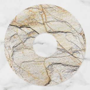 茶色と黒のテクスチャ加工が可能な石 ワイングラスタグ