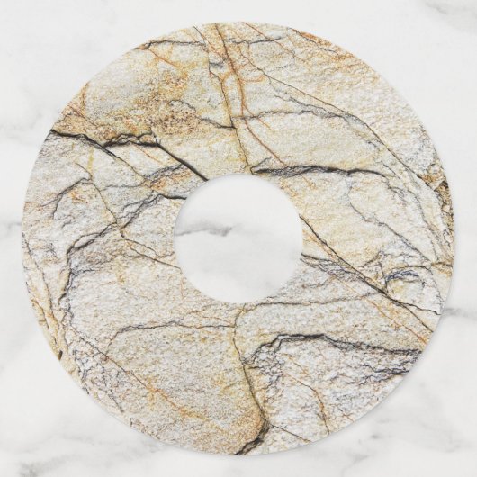 茶色と黒のテクスチャ加工が可能な石 ワイングラスタグ (正面)