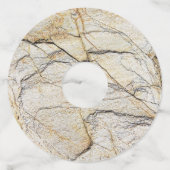 茶色と黒のテクスチャ加工が可能な石 ワイングラスタグ (裏面)