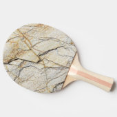 茶色と黒のテクスチャ加工が可能な石 卓球ラケット (横)